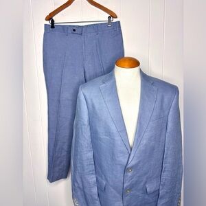 L. Ralph Lauren Baby Blue 100% Linen Suit